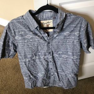 Tribal Print Collared Shirt